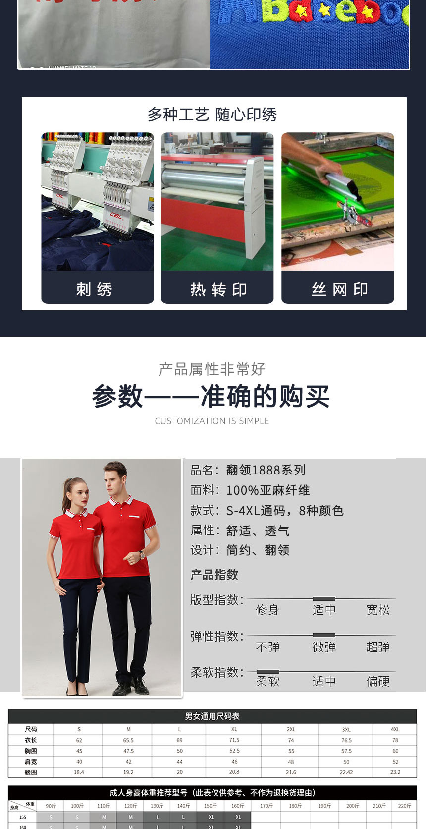 工作服t恤定做详细参数 工作服t恤定做详细参数